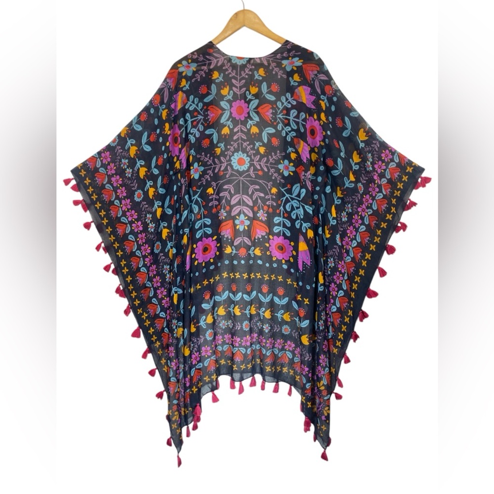 NWT Natural Life  Nandita Tassel Floral Kimono One Size - Picture 4 of 13